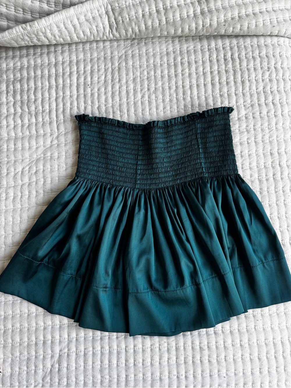NATURAL LIFE Teal Smocked Mini Skirt